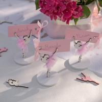 Decoration de table avec marque place rose