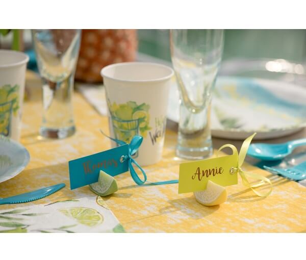 Decoration de table avec marque place vert