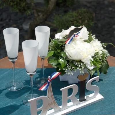 Decoration avec ruban tricolore france
