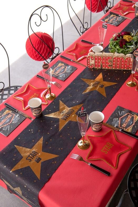 Decoration de table avec serviette cinema