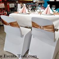 Decoration de table avec serviette rose gold