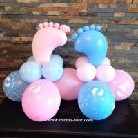 Decoration de table baby shower rose bleu fille garcon decoration ballon