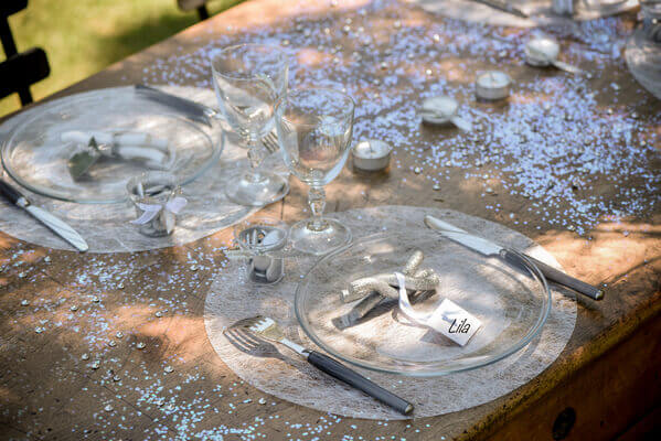 Decoration de table blanc