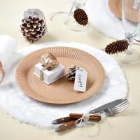 Decoration de table blanche et naturelle