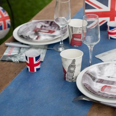 Decoration de table bleu marine 30cm x 10m