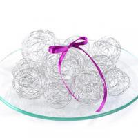 Decoration de table boule argent