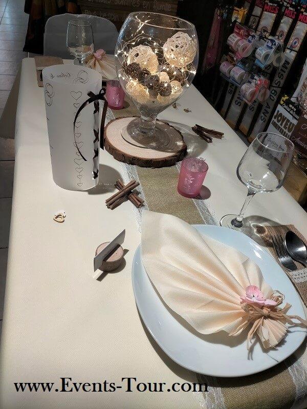 Confettis de table mariage coeur Blanc - Decoration table de