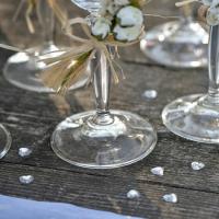 Decoration de table coeur diamant