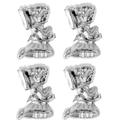 Decoration de table communion communiante argent