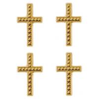 Decoration de table communion croix or