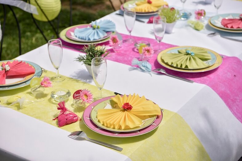 Decoration de table fuchsia 5