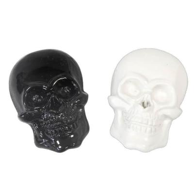 Decoration de table halloween crane blanc noir