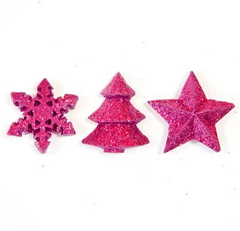Decoration de table hiver fuchsia