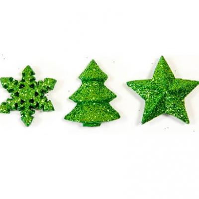 Decoration de table hiver vert fonce