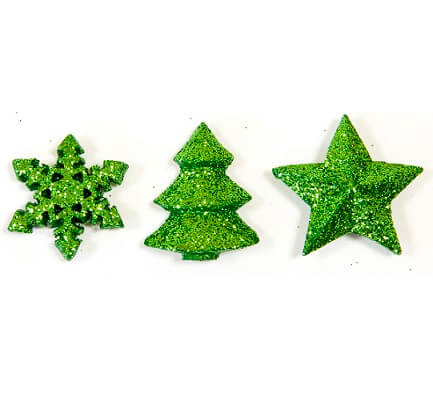 Decoration de table hiver vert fonce