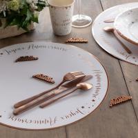Decoration de table joyeux anniversaire rose gold