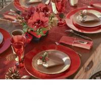 Decoration de table kraft et rouge