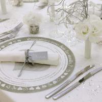 Decoration de table mariage blanche