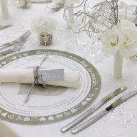 Decoration de table mariage blanche