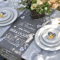 Decoration de table mariage coeur blanc