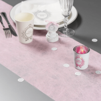 Decoration de table mariage rose et blanche