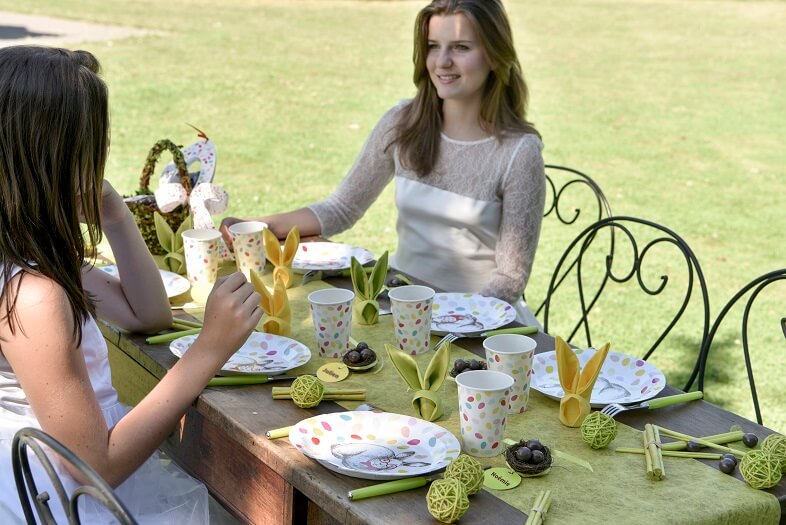 Decoration de table mariage verte