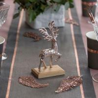 Decoration de table noel avec cerf rose gold