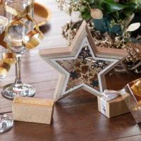 Decoration de table noel avec etoile en bois