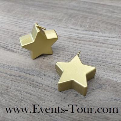 Bougie etoile doree metallisee