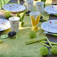 Decoration de table paques vert