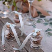 Decoration de table perle de pluie rose gold