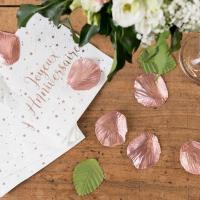 Decoration de table petale de rose gold