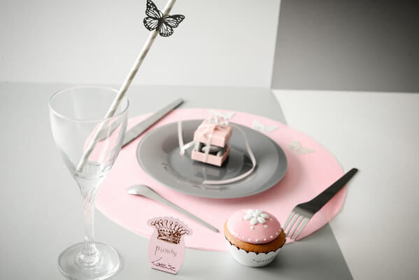 Decoration de table rose 1