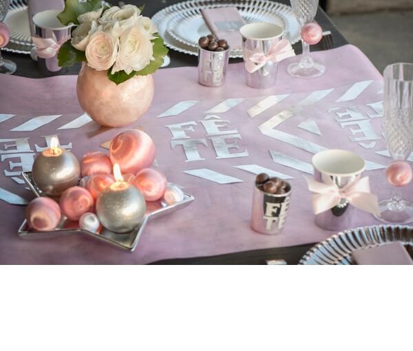 Decoration de table rose 9