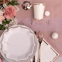 Decoration de table serviette airlaid rose gold metallisee