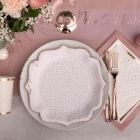 Decoration de table serviette airlaid rose gold