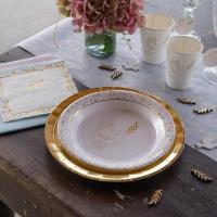 Decoration de table serviette communion champetre