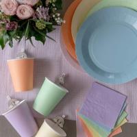 Decoration de table serviette parme lilas