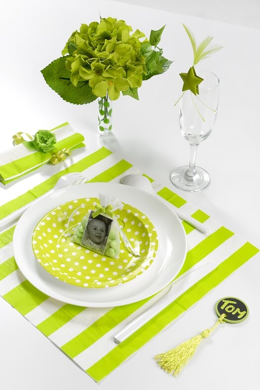 Decoration de table vert 3