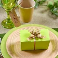 Decoration de table vert et kraft