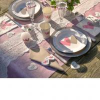 Decoration de table vintage rose