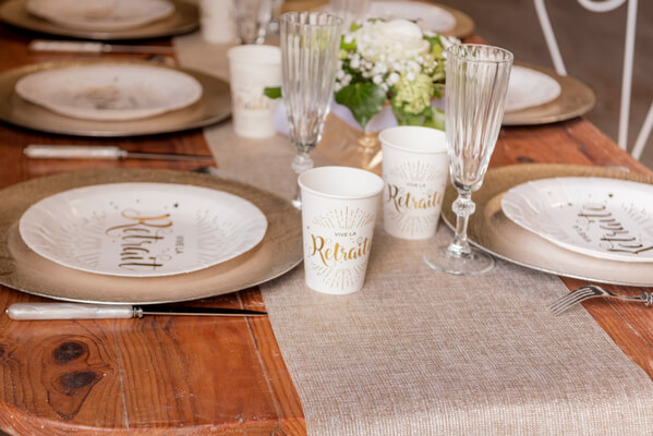 Decoration de table vive la retraite 2