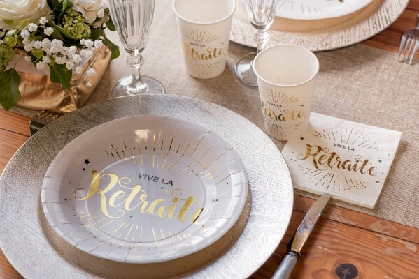 Decoration de table vive la retraite