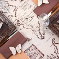 Decoration de table voyage marron