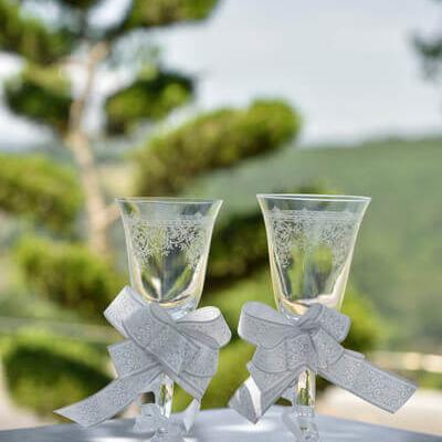 Decoration avec noeud blanc