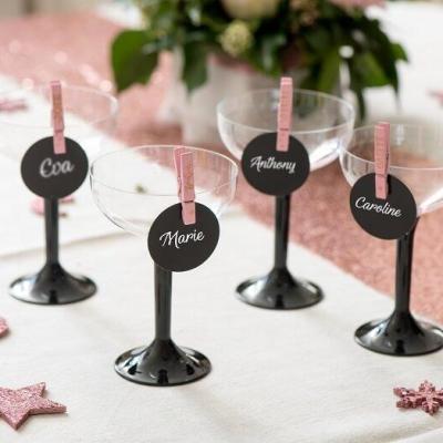 Marque place verre noir
