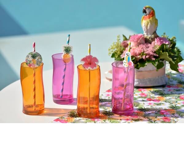 Decoration de verre tropical