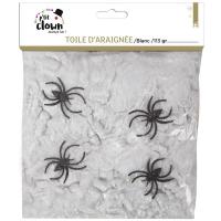 Decoration fete halloween toile d araignee blanche 113grs