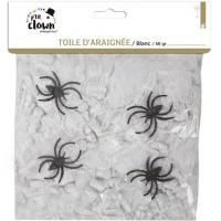 Decoration fete halloween toile d araignee blanche 56grs