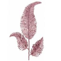 Decoration feuille de palme rose gold sur tige